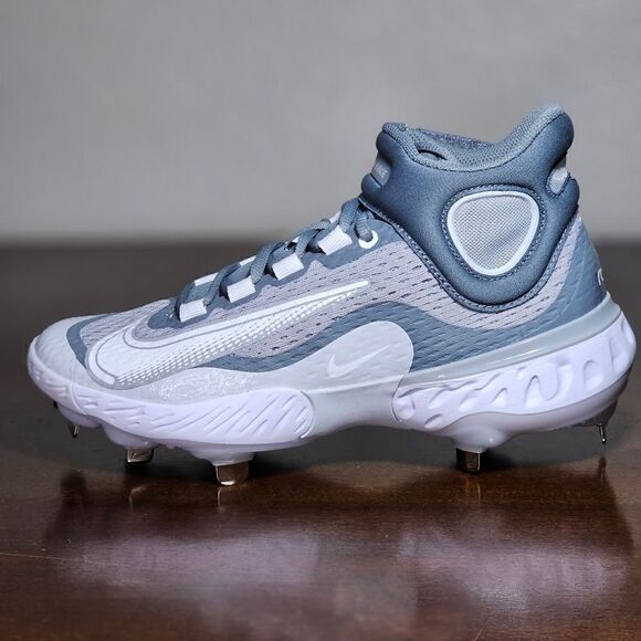 Nike Alpha Huarache Elite 4 Mid Baseball Cleats Shoes Youth 7 Grey DJ6520-012 SE - Picture 16 of 16